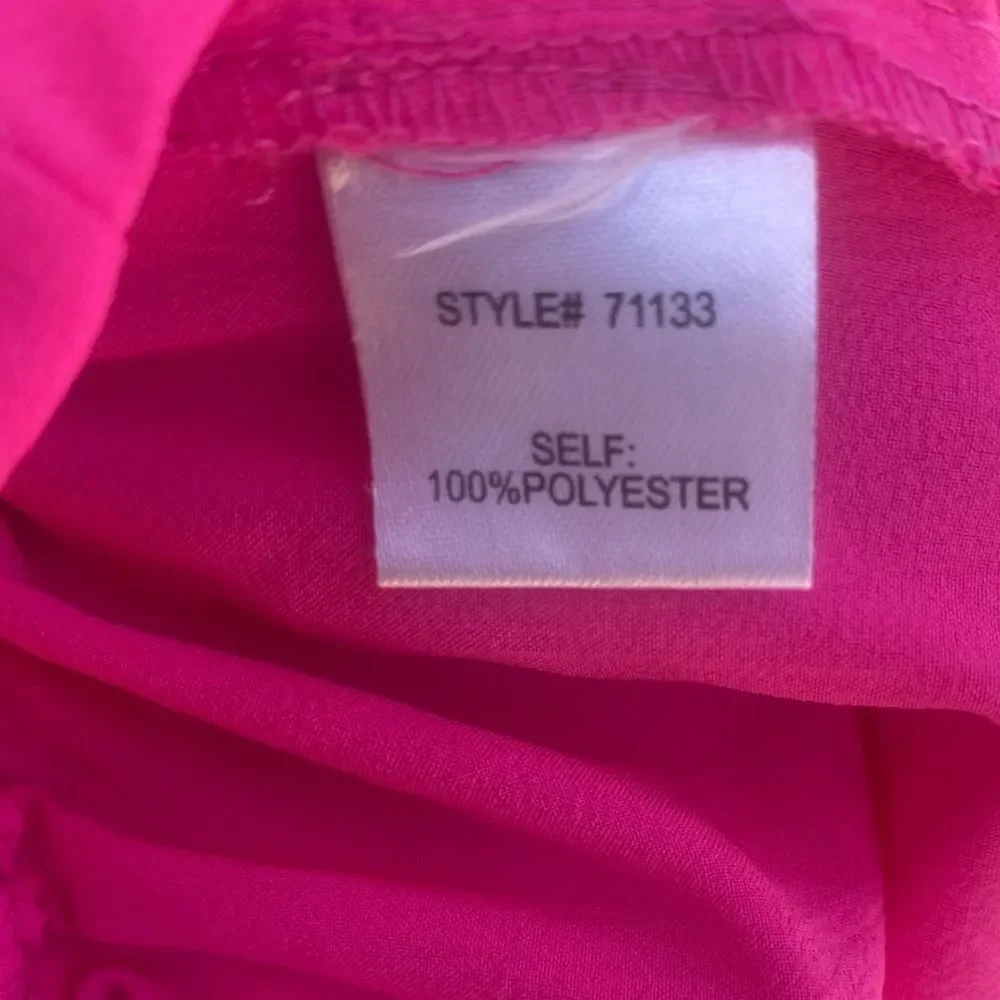 Under Skies Hot Pink High Waisted Shorts Back Zipper SummerBarbiecore M - Picture 8 of 9